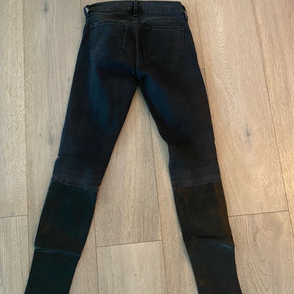 J brand skinny leather pieced jeans - Picture 6 of 10